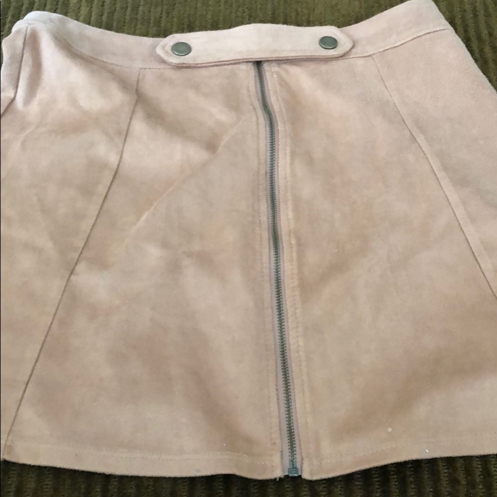 Vegan suede short skirt